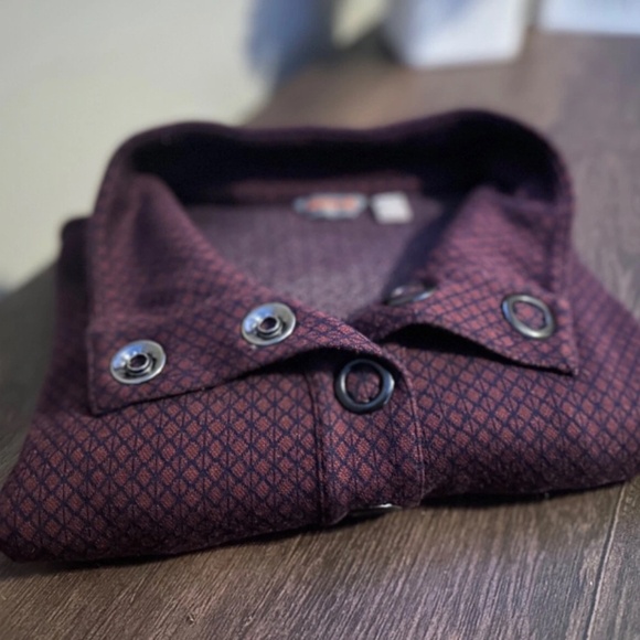 THREE Merrell Indira Snap Placket Pullover Shirts Medium White, Black, Burgundy - Picture 7 of 16